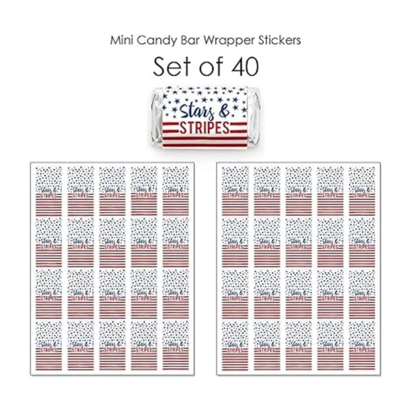 Stars Stripes Mini pegatinas de papel de regalo para_3