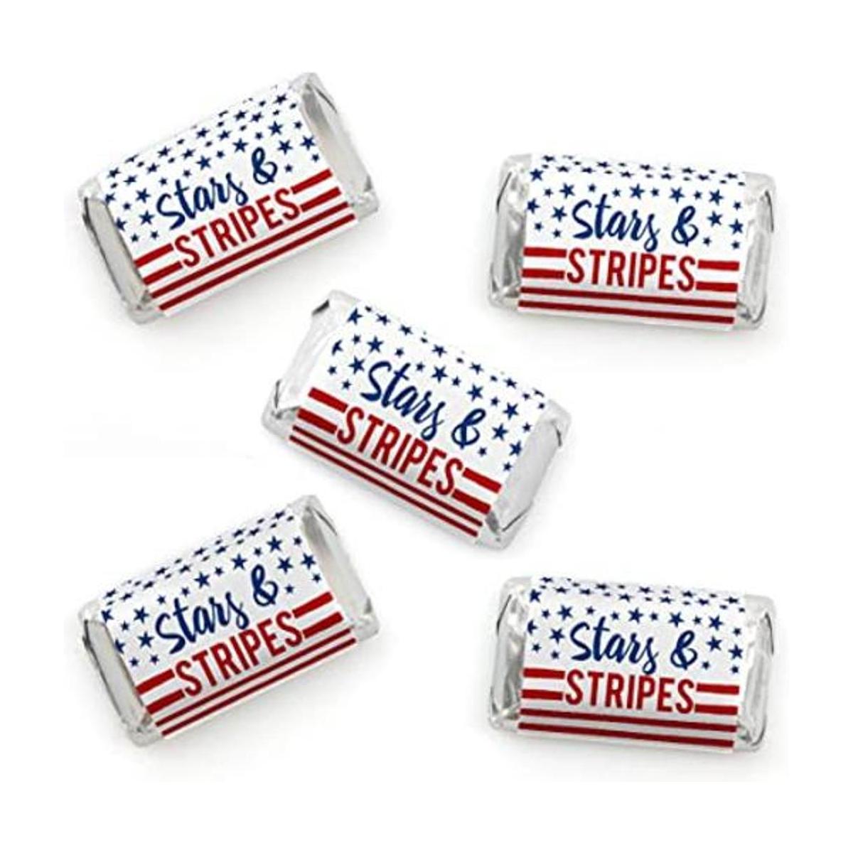 Stars Stripes Mini pegatinas de papel de regalo para