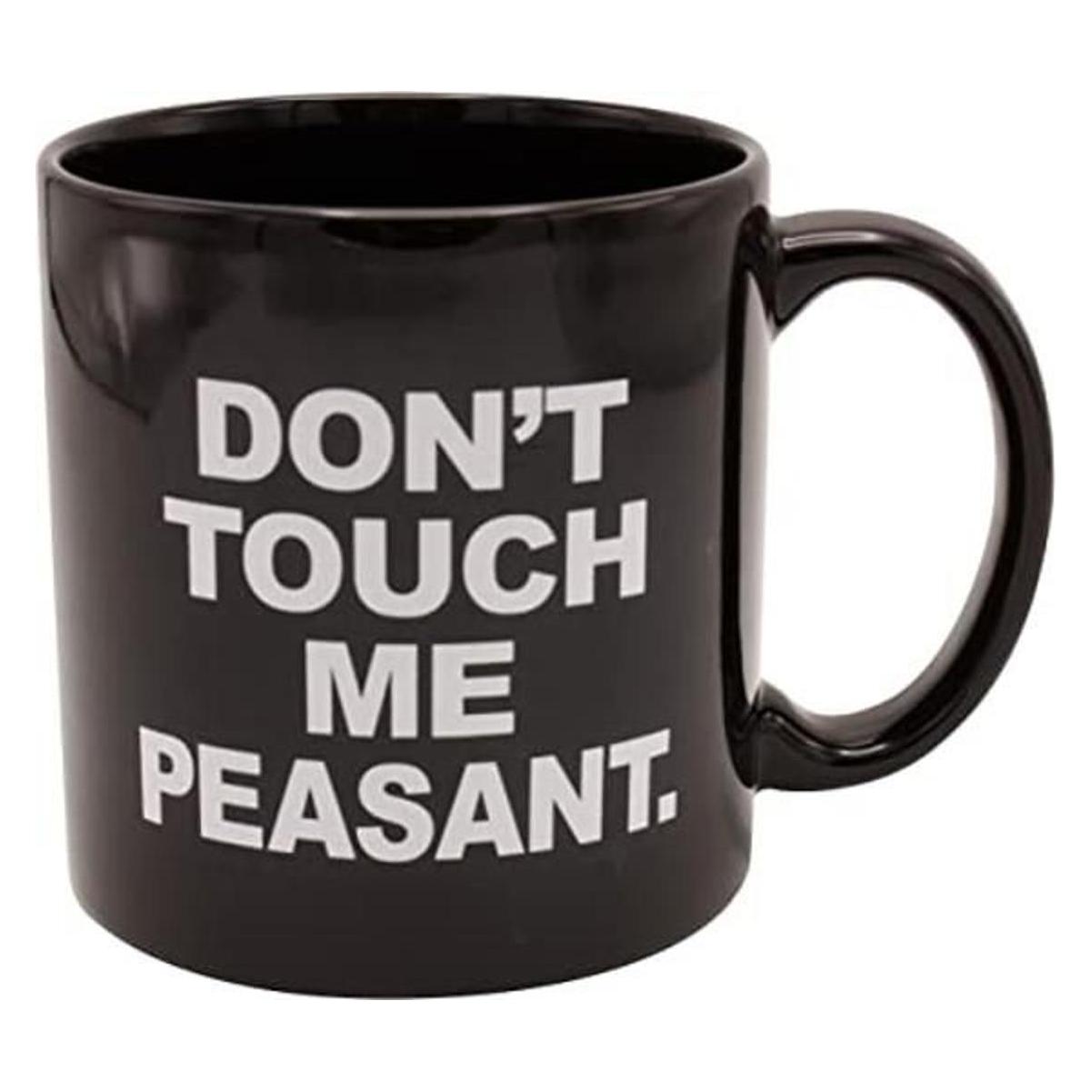 Island Dogs Dont Touch Me Peasant Giant Taza de café de