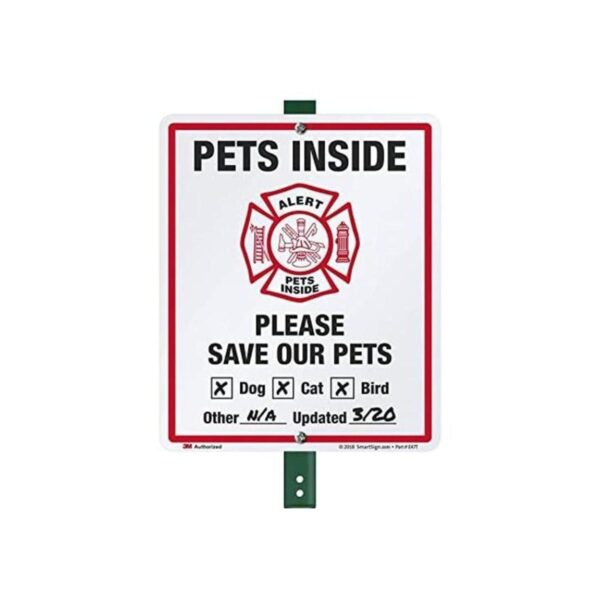 SmartSign 12 x 10 inch Pets Inside Please Save Our Pets_1