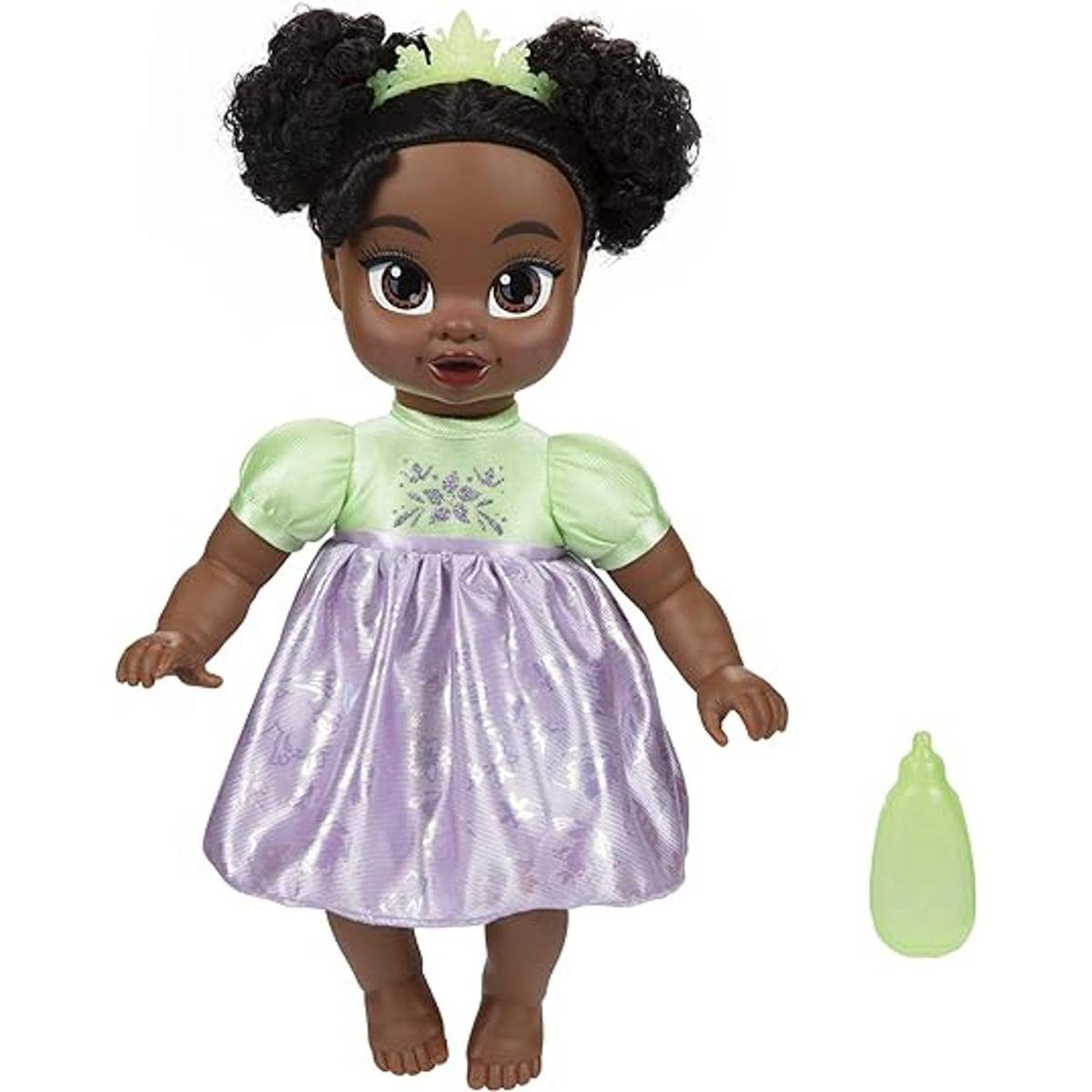 Disney Princess Tiana Baby Doll con biberón y tiara