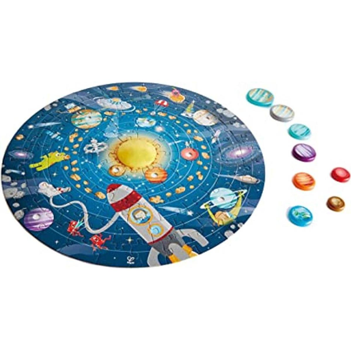Hape Solar System Puzzle Sistema Solar redondo Puzzle