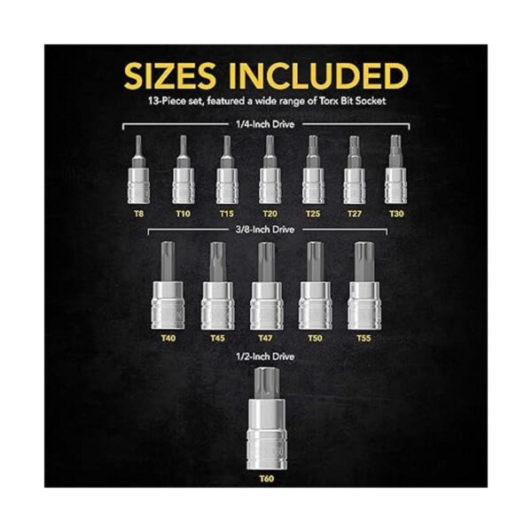 LEXIVON Juego de llaves Torx Bit Sockets acero de