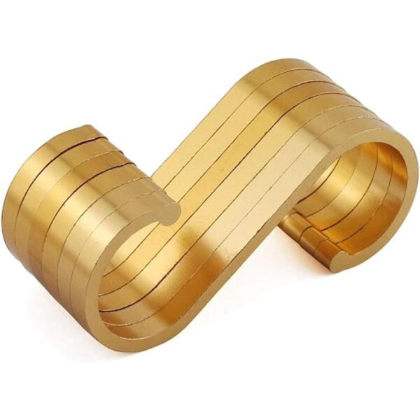 JCBIZ 6pcs Espacio Aluminio S Gancho Plano en Forma S Baño_1