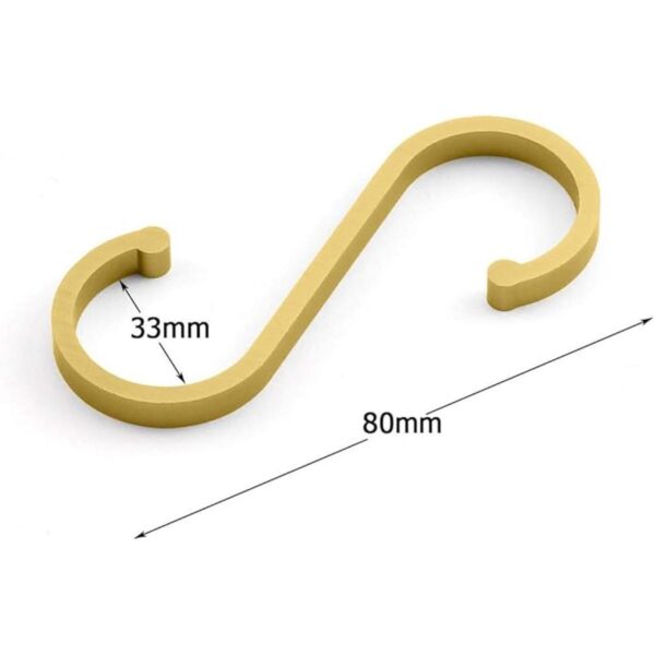 JCBIZ 6pcs Espacio Aluminio S Gancho Plano en Forma S Baño_2
