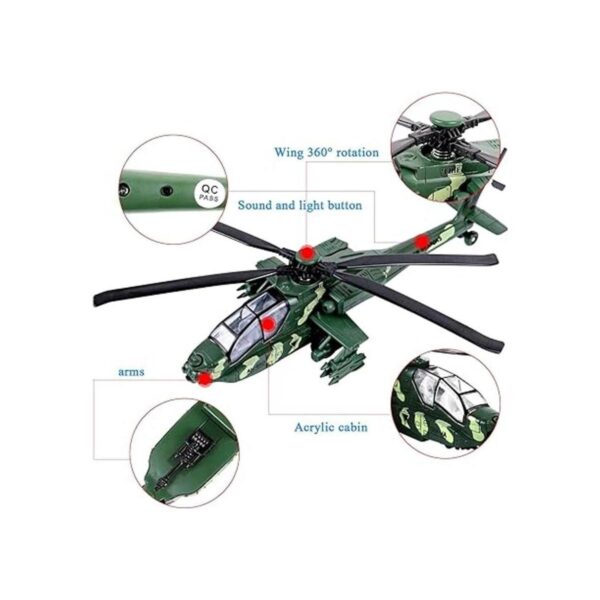 Juguete de helicóptero militar con luces y sonidos avión_2