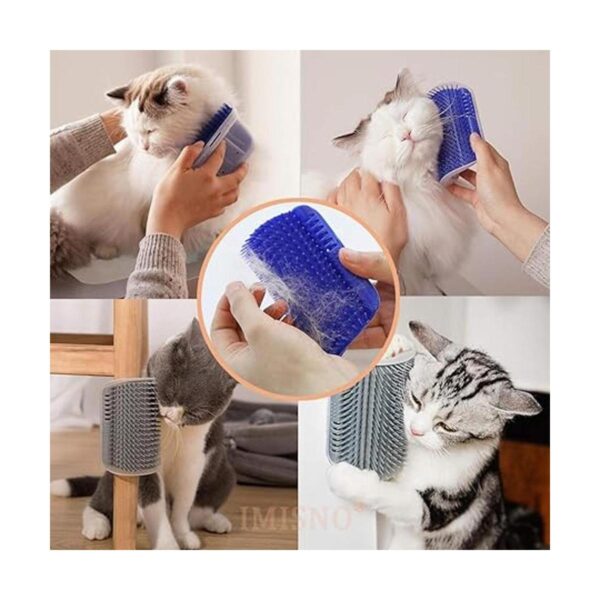 IMISNO Aseador de gatos con bolsa de hierba gatera peine_6