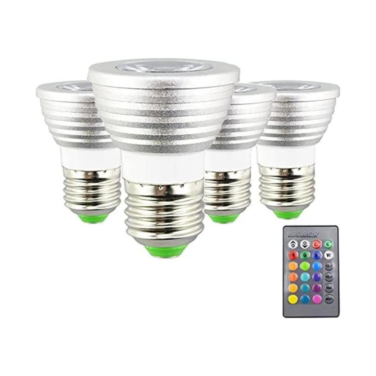 EBD Lighting 3 W RGBW bombillas LED 4 unidades RGB