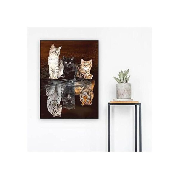 Huacan Kits de pintura de diamantes bricolaje 5D gato