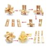 Qiandier Bamboo 3D Puzzle Metal Brain Teasers Puzzles Mind_2