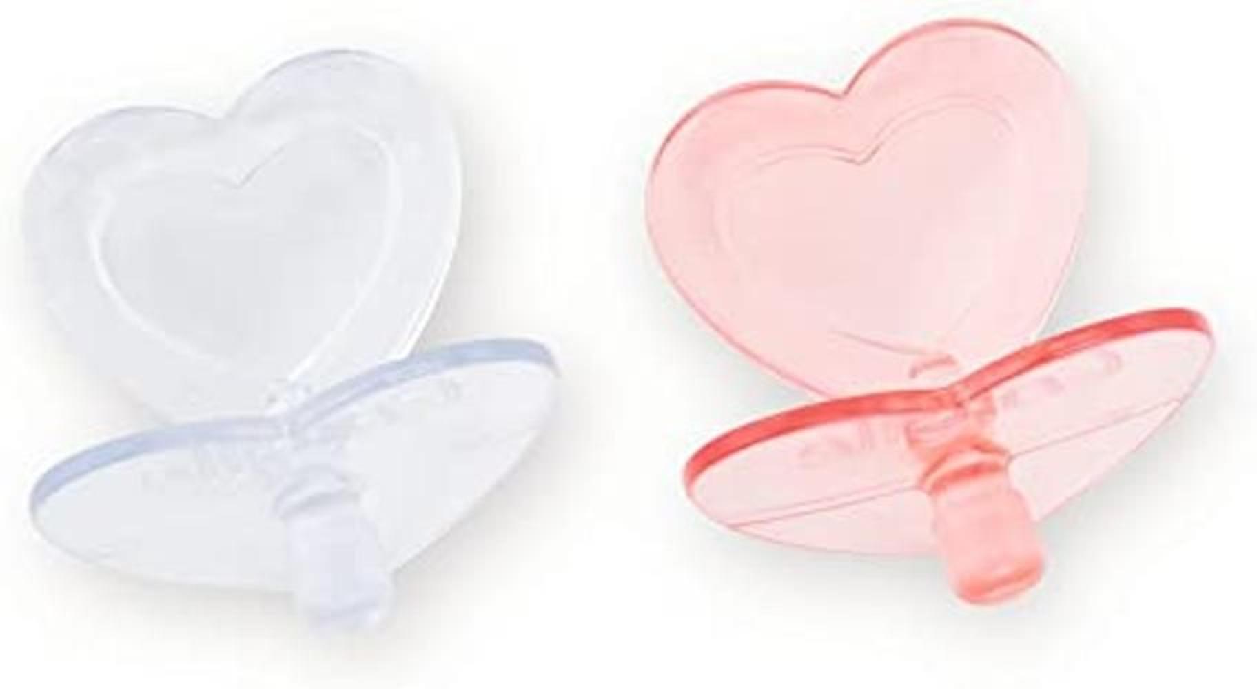 Corolle Juego de 2 chupetes con forma de corazón para