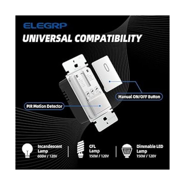 ELEGRP Interruptor de luz con sensor de movimiento de_2