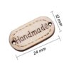 Onwon 200 piezas etiqueta hecha a mano madera ovalada_3
