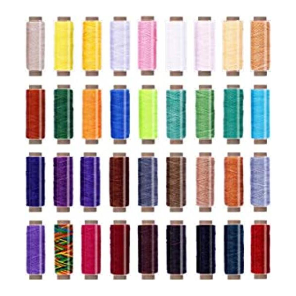 Jupean Hilo encerado de 36 colores hilo de cuero colorido