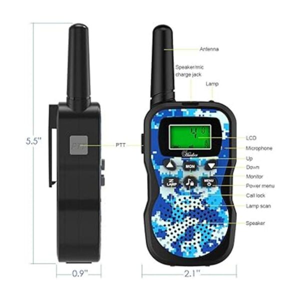 Huaker Walkie Talkies para niños paquete de 3 unidades de_2