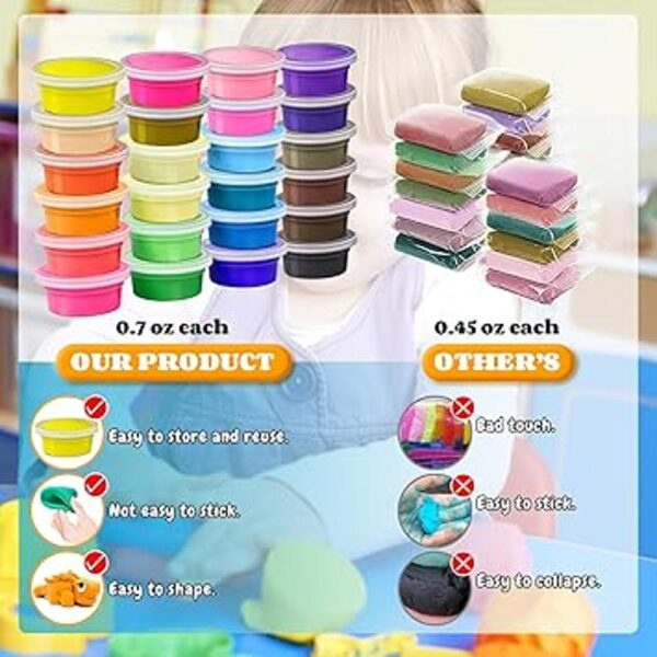 Kit de arcilla modeladora 24 colores de arcilla mágica_3