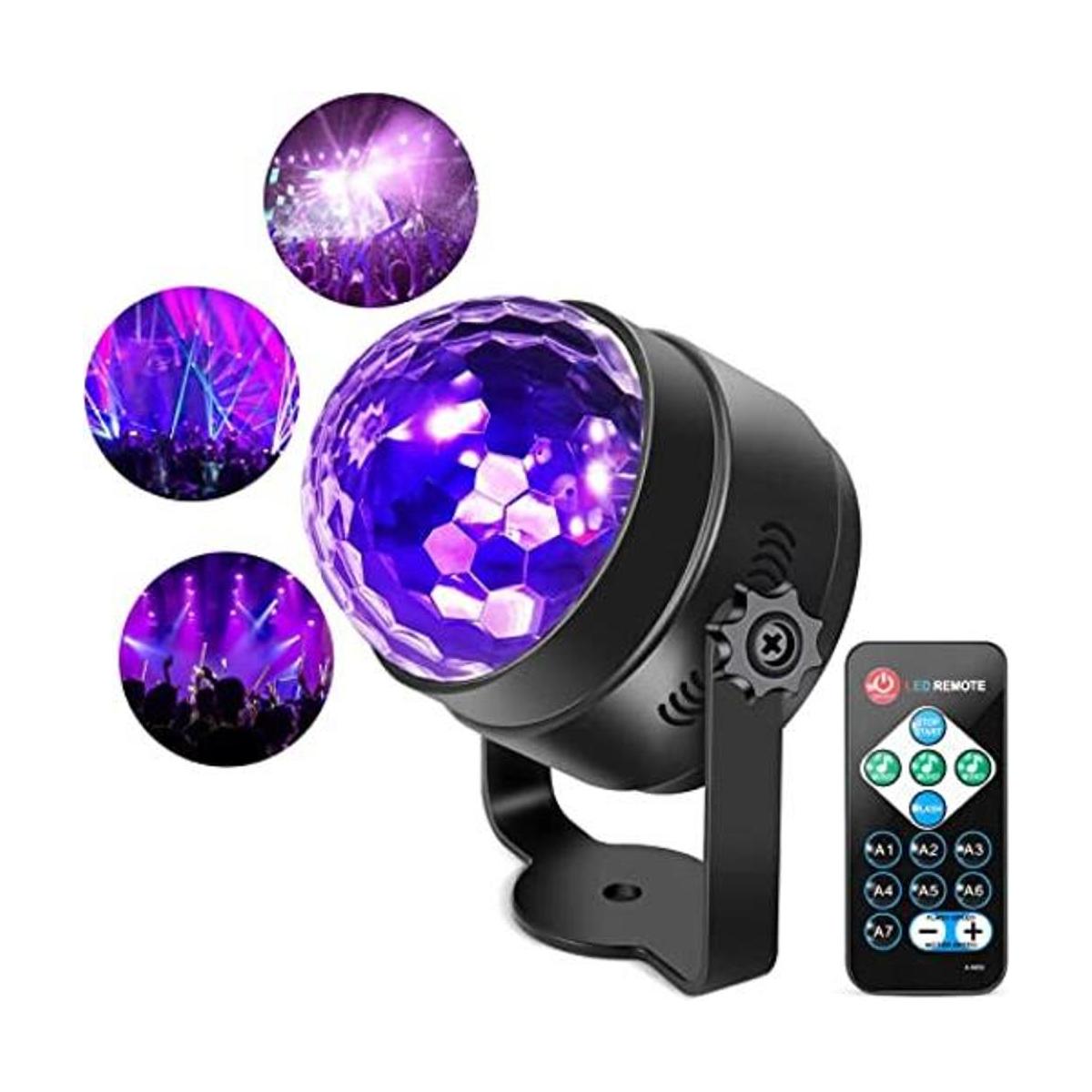 LUNSY Luz negra de 6 W bola de discoteca UV luces LED de