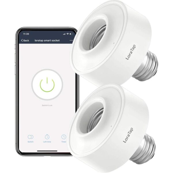 LoraTap Smart WiFi bombilla enchufe E26 2 Pack WiFi LED_1