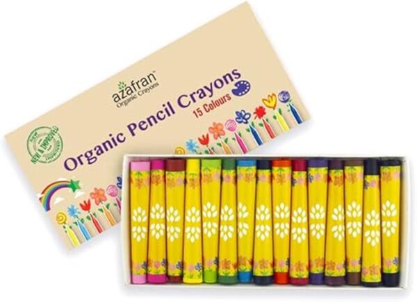 Azafran Lápices orgánicos Paquete de 15 colores finos_2
