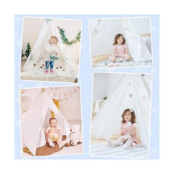 Tienda de campaña de tipi para niñas o niños con funda de_5