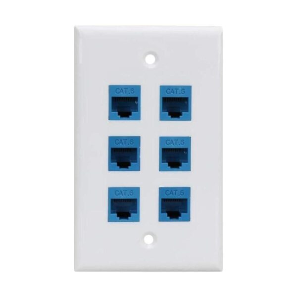 Placa de pared Ethernet Cat 6 de 6 puertos placa de pared_1