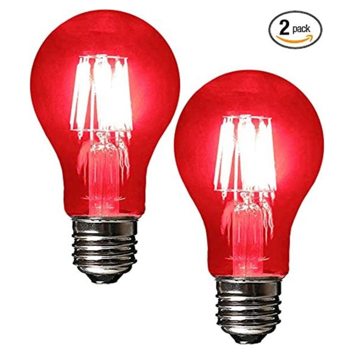 SleekLighting Bombilla LED de 6 W filamentos A19 color