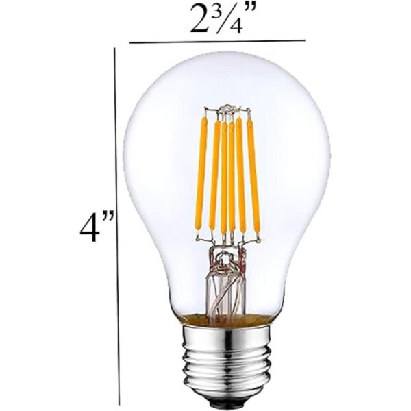 SleekLighting Bombilla LED de 6 W filamentos A19 color_3