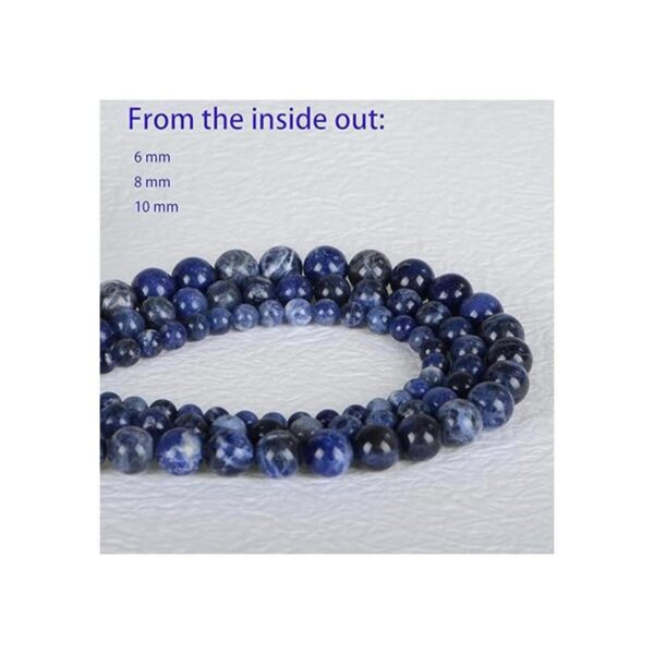 ICAI Beads Cuentas redondas de piedra de sodalita natural_2