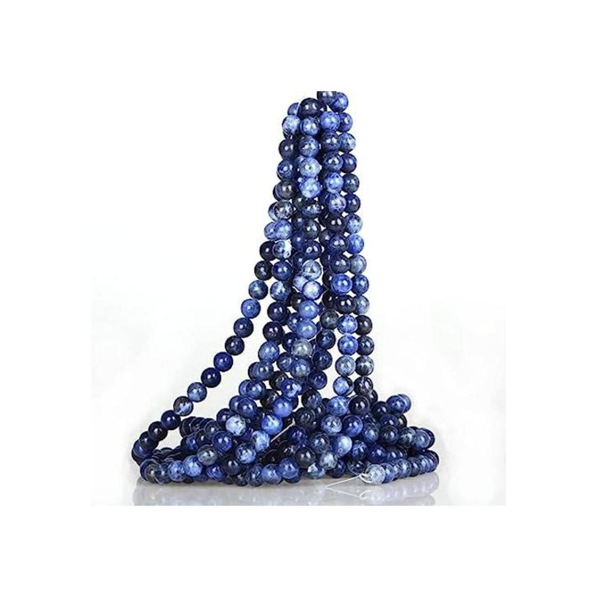 ICAI Beads Cuentas redondas de piedra de sodalita natural