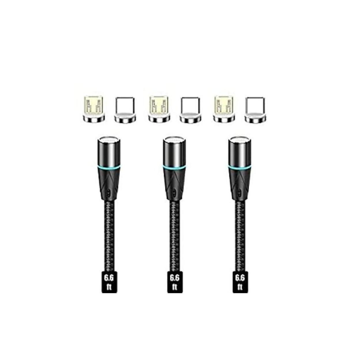 NetDot Gen12 Micro USB y USBC 6.6 pies 3 unidades