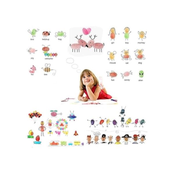 Gtlzlz Almohadillas de tinta para los dedos para niños_5