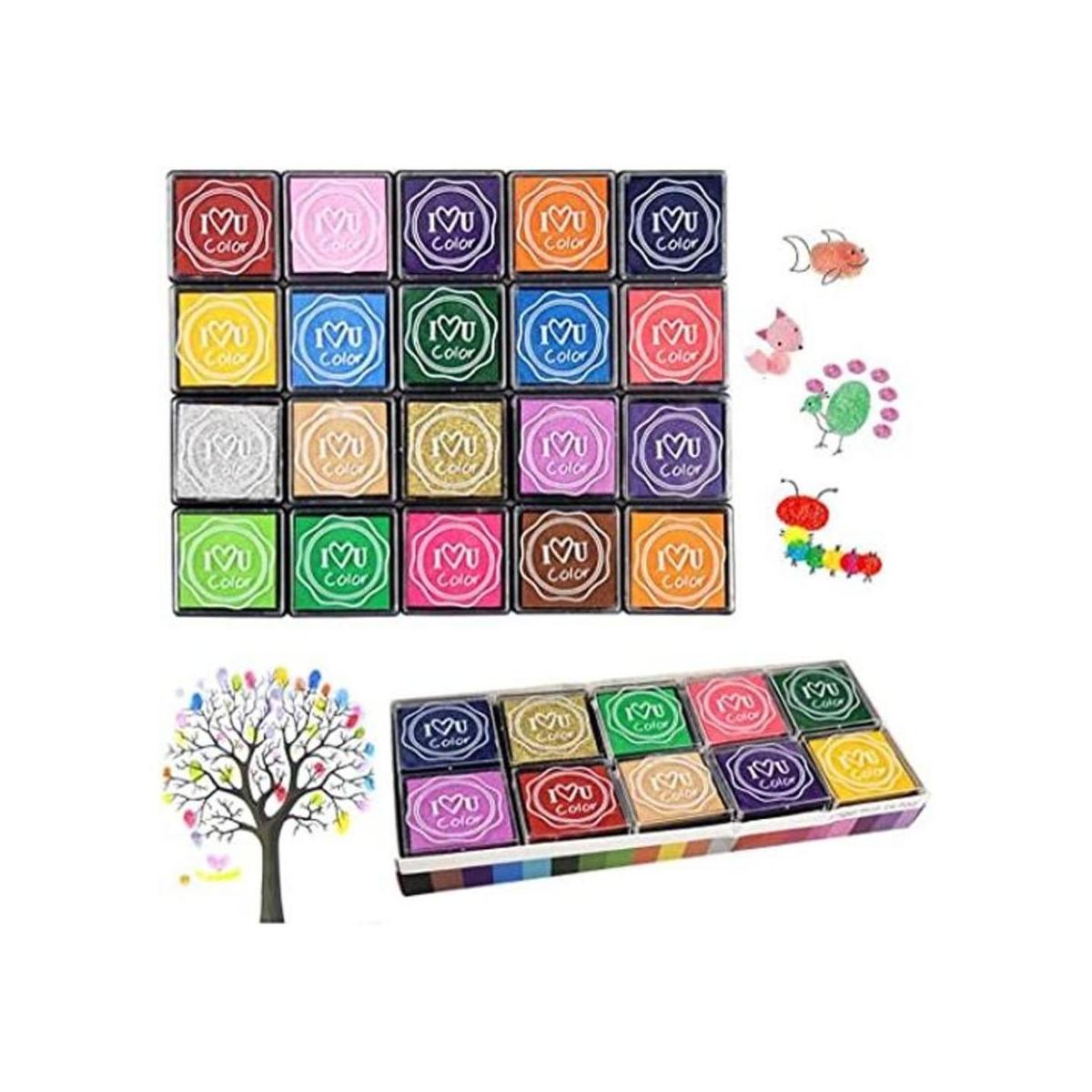 Gtlzlz Almohadillas de tinta para los dedos para niños