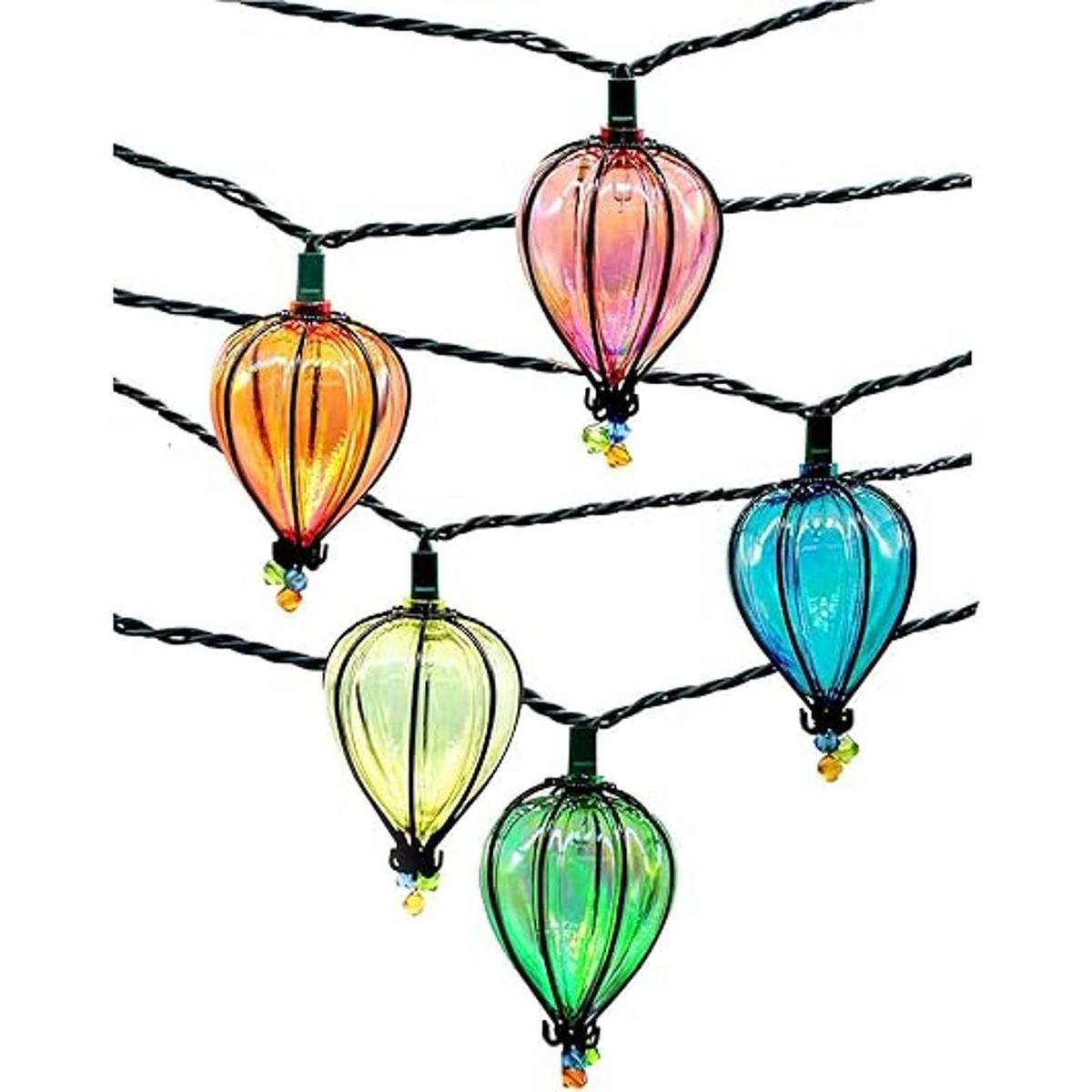Guirnalda de luces de 11 pies con 10 bombillas de patio