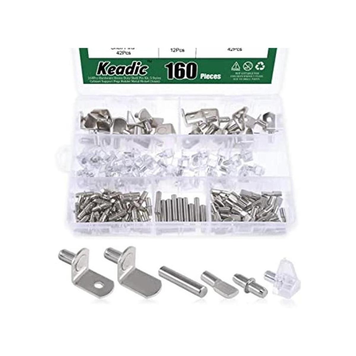 Keadic Kit de pasadores de estante resistente de 160