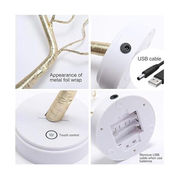 KHTO Luz LED de árbol bonsái para escritorio decoración_4