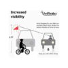 Uelfbaby Bandera de seguridad para bicicleta con poste de_2