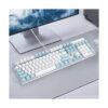 Qisan Teclado mecánico para juegos de tamaño completo de