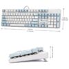 Qisan Teclado mecánico para juegos de tamaño completo de