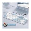 Qisan Teclado mecánico para juegos de tamaño completo de