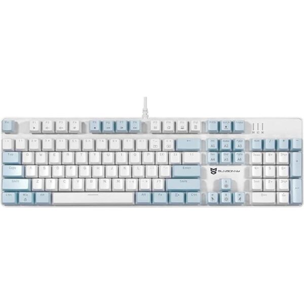 Qisan Teclado mecánico para juegos de tamaño completo de