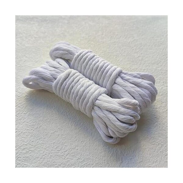 CAQUBO Cordón de macramé de algodón de una sola hebra de