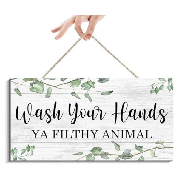 Letrero de animales sucios de Wash Your Hands Ya_1