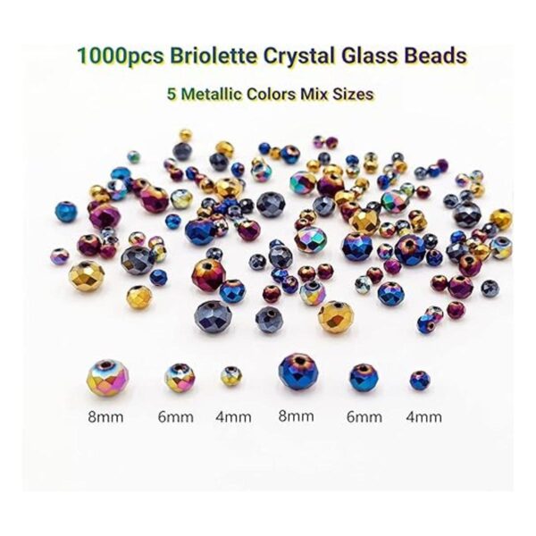 JEBBO 1000 cuentas de cristal Briolette a granel de 0.157_3