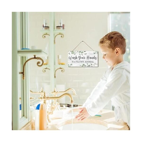Letrero de animales sucios de Wash Your Hands Ya_2