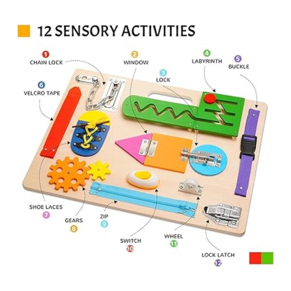 Montessori Tablero ocupado para niños pequeños juguetes_3