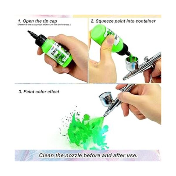 Pintura para aerógrafo kit de pintura acrílica de 20_3