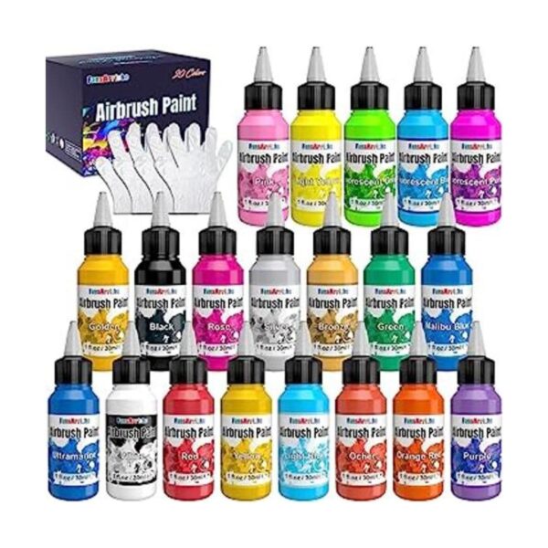 Pintura para aerógrafo kit de pintura acrílica de 20_1