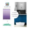 Eazzier Bath Cortina de ducha de plástico de cristal 3D_6