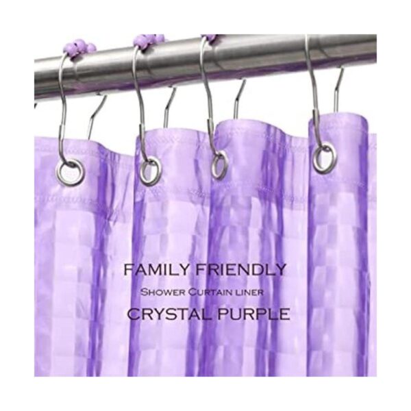 Eazzier Bath Cortina de ducha de plástico de cristal 3D_1