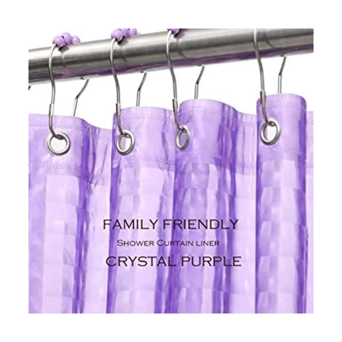 Eazzier Bath Cortina de ducha de plástico de cristal 3D